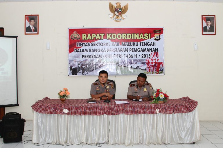 Rakor Lintäs Sektoral Polres Maluku Tengah