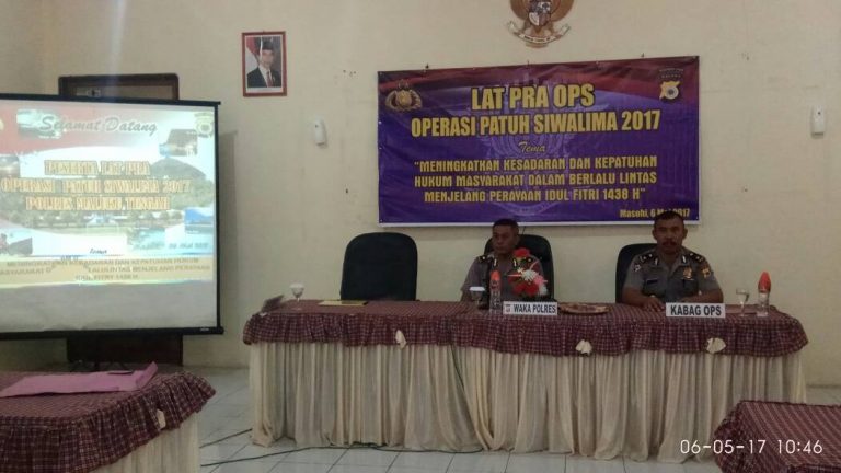 Latihan Pra Operasi Patuh Siwalima 2017 Polres Maluku Tengah