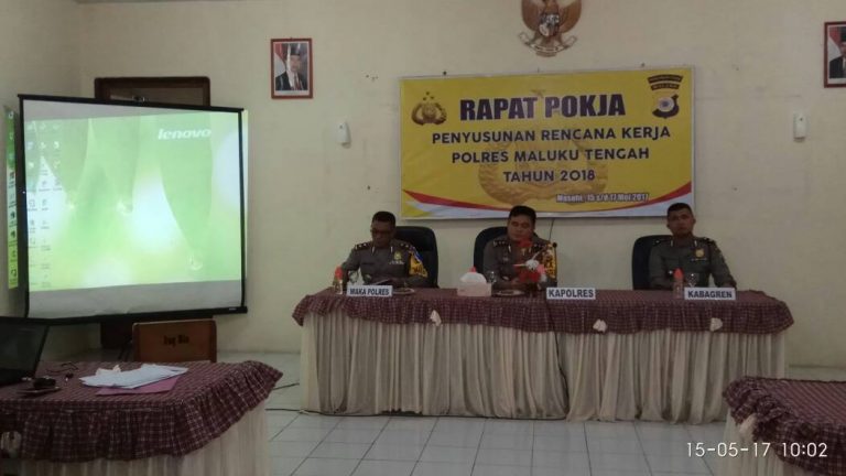 Rapat Pokja Penyusunan Rencana Kerja Polres Maluku Tengah Tahun 2018