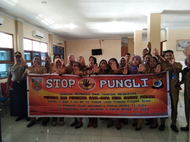 Sosialisasi Tim Satgas Saber Pungli Kabupaten Maluku Tengah di Kantor Dinas Badan Pendapatan Daerah