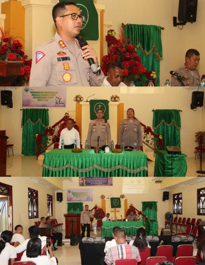 Kapolres Malteng Laksanakan Mangente Kamtibmas Di Gereja Imanuel Dusun Ralmida Negeri Yafila