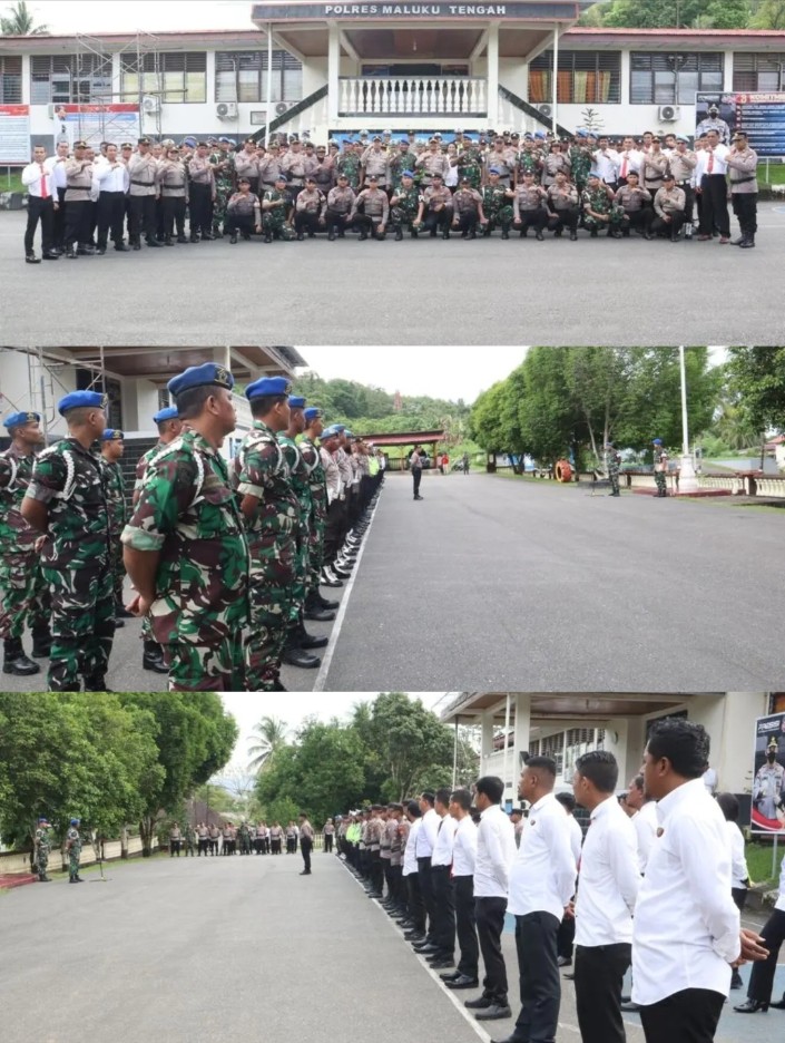 Polres Malteng Laksanakan Apel Gabungan TNI-POLRI