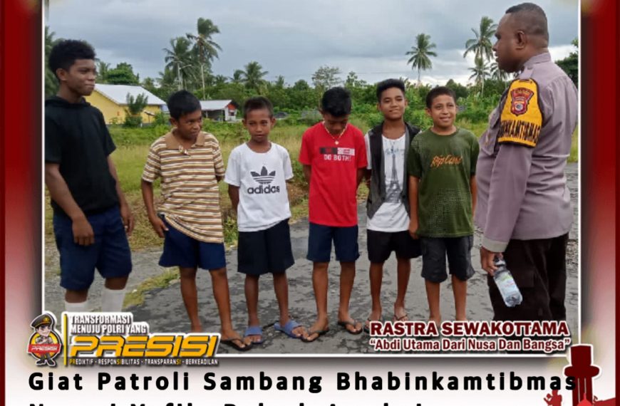 Patroli Sambang Oleh Bhabinkamtibmas Polsek Amahai