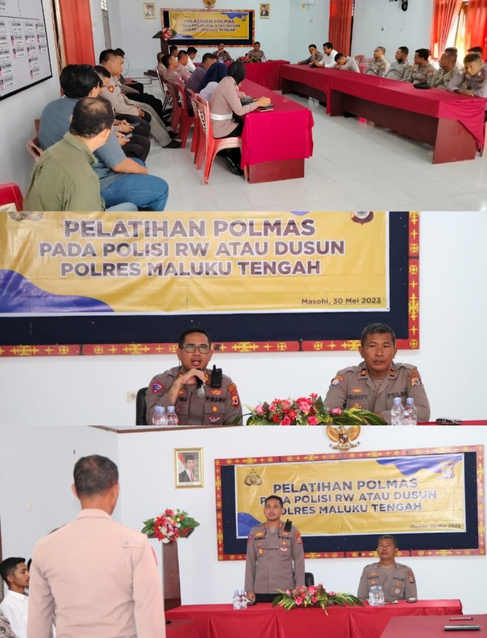 Kapolres Malteng Pimpin Pelatihan Polmas pada Polisi RW atau Dusun dalam wilayah Hukum Polres Maluku Tengah