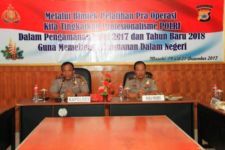 Polres Maluku Tengah melaksanakan Lat Pra Ops Lilin Siwalima 2017