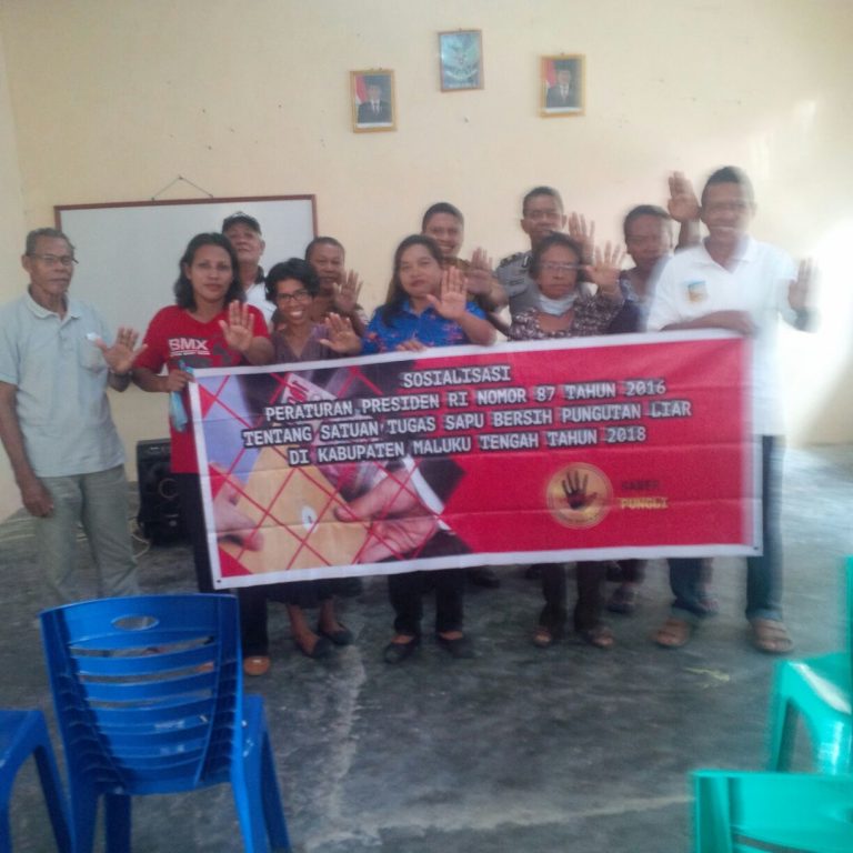 Tim Pencegahan Saber Pungli Kabupaten Maluku Tengah Sosialisasi, Di Kantor Negeri Jerilli
