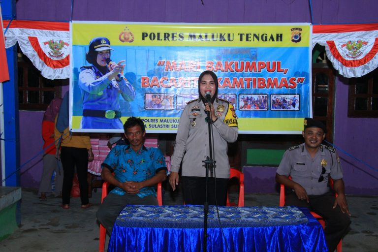 Waka Polres Maluku Tengah Kumpul Carita Kamtibmas bersama Masyarakat Negeri Administratip Morokai Seram Utara Timur Kobi