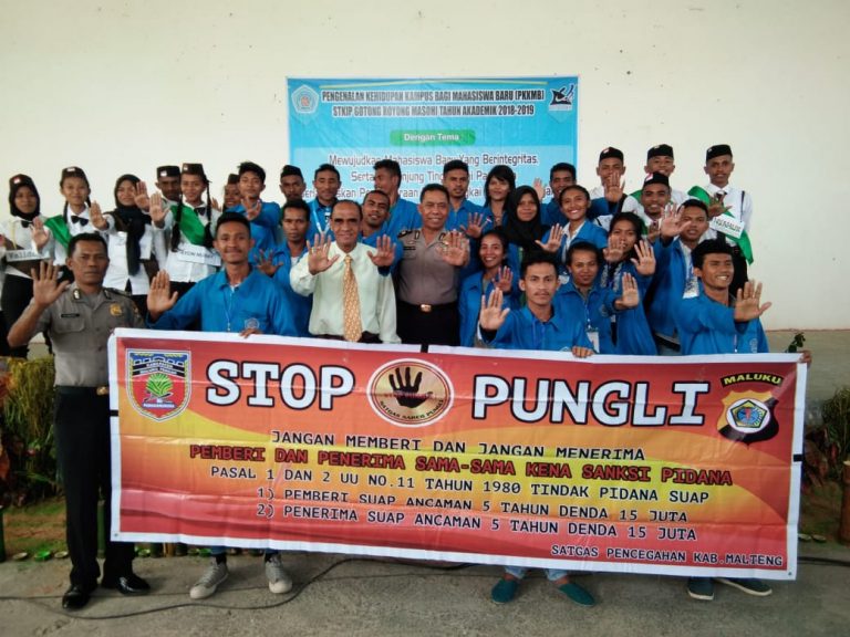 Sosialisasi Tim Satgas Saber Pungli Kabupaten Maluku Tengah di Kampus Stikip Gotong Royong Masohi