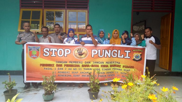 Sosialisasi Tim Saber Pungli Kabupaten Maluku Tengah, di Sekolah SMA AL-HILAAL Kecamatan Tehoru