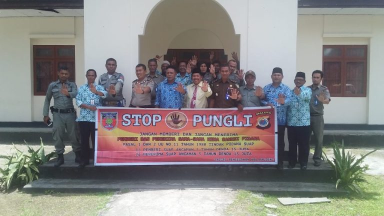 Sosialisasi Tim Satgas Saber Pungli Kabupaten Maluku Tengah di Kantor Satuan Pol PP Kabupaten Maluku Tengah