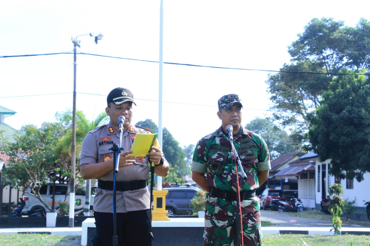 Kapolres Maluku Tengah pimpin Apel Gelar Pasukan Operasi Mantap Brata 2019