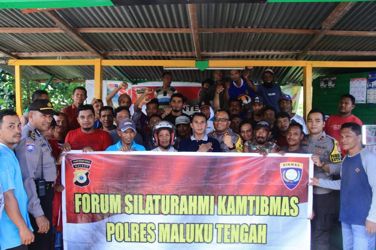 Upaya Ciptakan Kamtibmas yang Kondusif jelang Pilpres, Kapolres Maluku Tengah Silahturahmi dengan 200 Abang Ojek