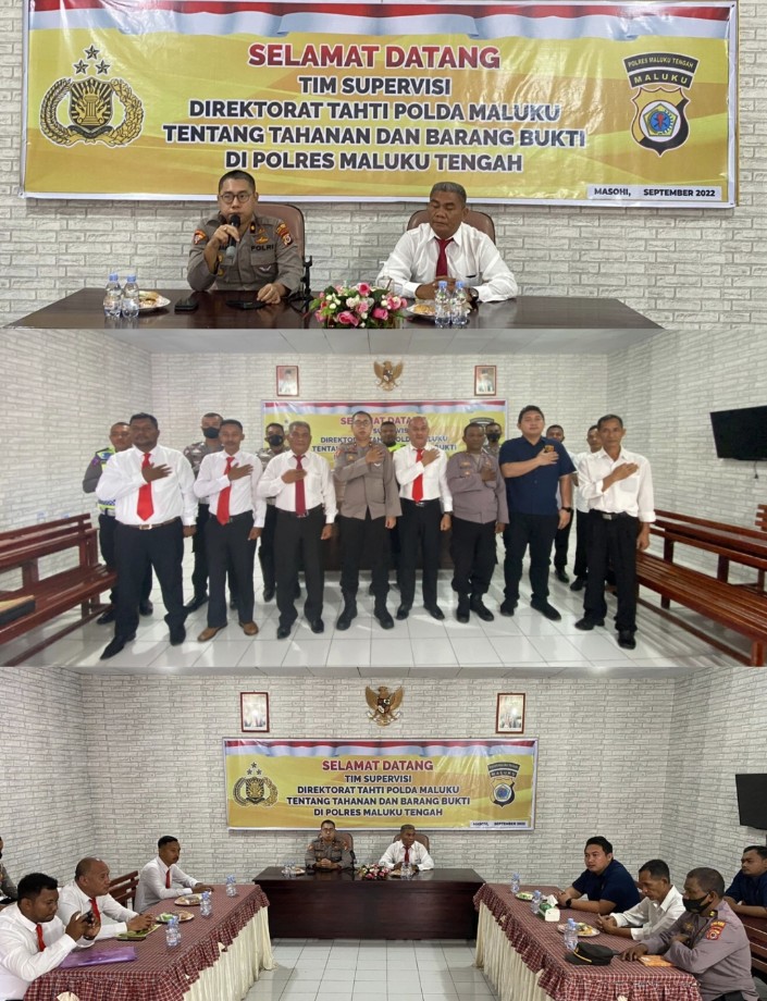 POLRES MALTENG : Supervisi Dit Tahti Polda Maluku Di Mapolres Maluku Tengah