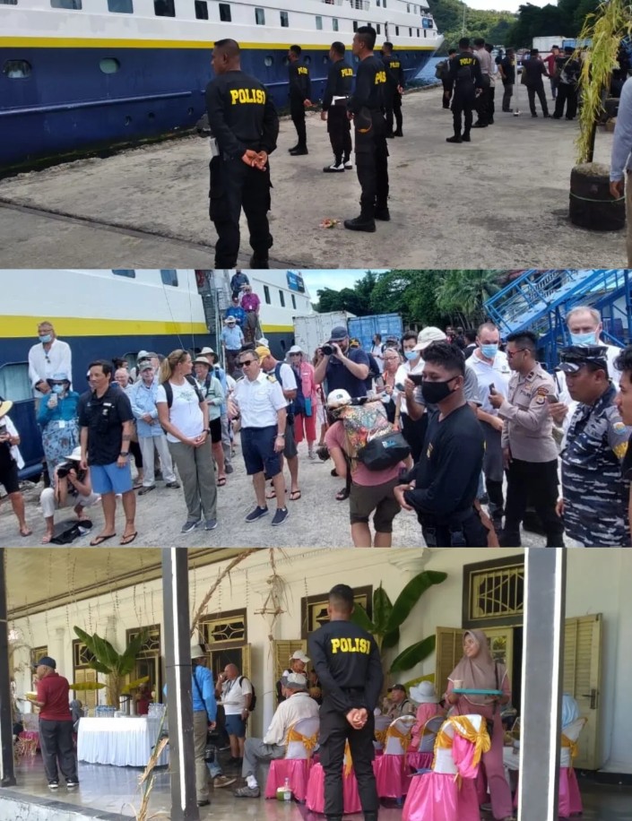 POLRES MALTENG : Personil Polsek Banda dan BKO Polres Malteng Lakukan Pengamanan dan Pengawasan Tour Wisata di Banda