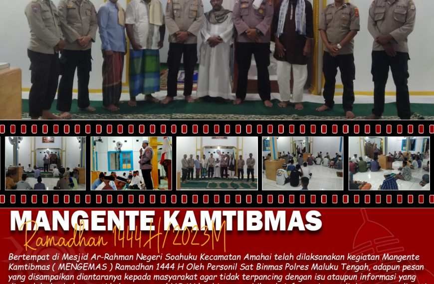 Mangente Kamtibmas Sat Binmas Polres Malteng Di Masjid