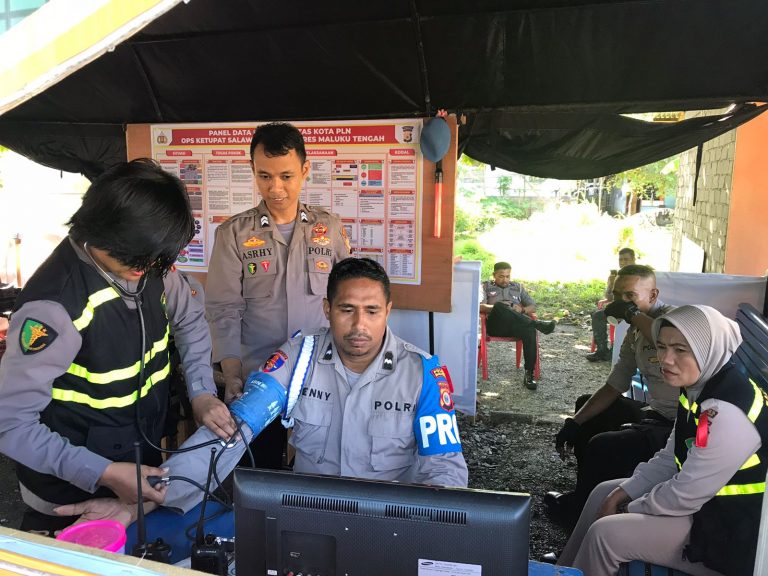 Tim Dokkes Polres Malteng Kembali Cek Kesehatan Personel Pam Ops Ketupat Salawaku 2023