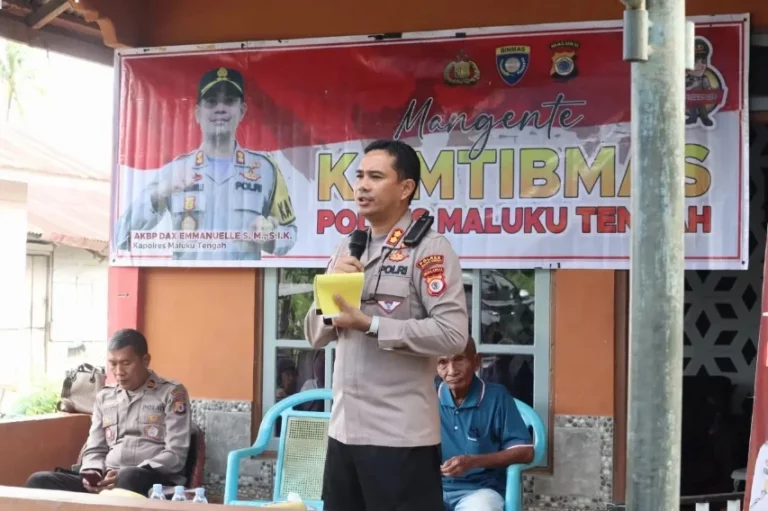 Gelar Mangente Kamtibmas Di Dusun Waitetes, Ini Pesan Kapolres Malteng