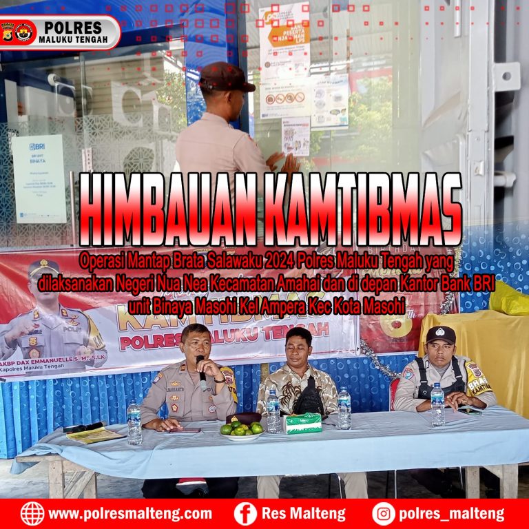 Polres Malteng Gelar Himbauan Kamtibmas Dalam Rangka Ops Mantap Brata Salawaku 2023