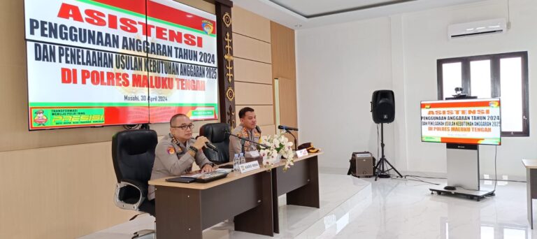 Biro Rena Polda Maluku Laksanakan Asistensi Penggunaan Anggaran 2024 dan Penelaahan usulan kebutuhan Anggaran 2025 di polres Maluku Tengah