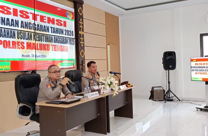 Biro Rena Polda Maluku Laksanakan Asistensi Penggunaan Anggaran 2024 dan Penelaahan usulan kebutuhan Anggaran 2025 di polres Maluku Tengah