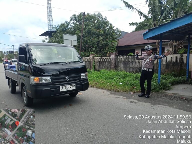 Personil Sat Lantas Polres Malteng Lakukan Gatur Pagi